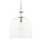 Homeroots Clear Single Glass Dimmable Ceiling Light With Clear Shades 611627 - alternate 1