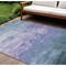 Homeroots 8' X 10' Denim Blue And Sky Blue Striped Washable Indoor Outdoor Area Rug 610880 - alternate 1
