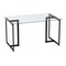 Homeroots 55" Clear And Black Glass And Metal Dining Table 568209 - alternate 1