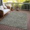 Homeroots 8' X 10' Pewter Floral Washable Indoor Outdoor Area Rug 607353 - alternate 7