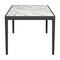 Homeroots 65" White and Black Faux Marble and Solid Wood Dining Table 572229 - alternate 1