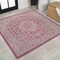 Jonathan Y Sinjuri Medallion Textured Weave Fuchsia/Light Gray 5 ft Square Indoor/Outdoor Area Rug SMB101G-5SQ - alternate 1