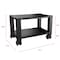 Home-Complete 2-Tier Office Desk Organizer Rolling Cart Compact Portable Under-Desk Storage with Wheels, Black HC-2401 - alternate 6