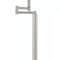 Homeroots 60" Nickel Swing Arm Floor Lamp With White Square Shade 526236 - alternate 4
