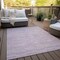 Homeroots 3' X 5' Blush Pink And Beige Striped Washable Indoor Outdoor Area Rug 587944 - alternate 8