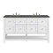 James Martin Vanities Breckenridge 60 in. Double Vanity, Bright White, w/ 3 CM Parisien Bleu Quartz Top 330-V60D-BW-3PBL - alternate 1