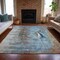 Homeroots 9' X 12' Blue And Beige Nautical Washable Indoor Outdoor Area Rug 630421 - alternate 6