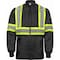 Ironwear Class 1 Hi Vis Reflective Diamond Quilted Freezer Jacket with Zipper Front, Black, 3X-Large 6915-B-3XL - alternate 1