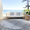 Homeroots 8' Gray And Charcoal Round Abstract Washable Indoor Outdoor Area Rug 587412 - alternate 7