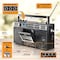 Qfx Bluetooth Cassette USB/SD Card/AM/FM/SW1-2 Radio Boom Box W/ Recording and Built-in Microphone, Blk J-230BT - alternate 5