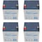 Power-Sonic 12V 5Ah F1 SLA Replacement Battery for Genesis Datasafe NPX-25TFR, 4PK PS-1250F1 - alternate 2