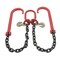 Mytee Products (2 Pack) Tow G80 Recovery V Chain w/ 3/8in x 2ft Legs, Two 15in J-Hook & Grab Hook, 2PK CH382V-15J-PLGH-G80x2 - alternate 8