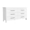 Homeroots 59" White Six Drawer Double Dresser 544019 - alternate 8