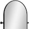 Homeroots 32" Black Arch Metal Swivel Framed Accent Mirror 691627 - alternate 5