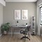 Homeroots 54" Black and Silver Wood and Stainless Steel Writing Desk 544278 - alternate 7