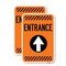 Signmission Flex Post Entrance with Straight Ahead Arrow Decal Only, 18'' X 24'', Heavy Gauge Aluminum, 2PK A-1824-2PACK-23957 - alternate 1