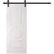 Sartodoors Barn Door 32 x 84 inches, BASIC 9801 White, 6.6FT Rail Track Heavy Hardware Set, Solid Panel Inte BASIC9801BD-B-SKIN-3284 - alternate 1