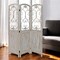 Homeroots 68" Beige Metal And Wood Folding Three Panel Screen Room Divider 415076 - alternate 6