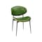 Homeroots Set of Two Green and Black Upholstered Faux Leather Curved Back Dining Side Chairs 543557 - alternate 6