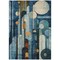Homeroots 3' X 5' Blue Ivory And Copper Geometric Washable Indoor Outdoor Area Rug 604500 - alternate 7