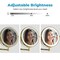 Fab Glass And Mirror Rechargeable Lighted Makeup Mirror 8inch, 1x/10x Magnification 3 Color Lights Touch Screen Dim HCMK8GD - alternate 8