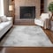 Homeroots 3' X 5' Silver Gray And Ivory Abstract Washable Indoor Outdoor Area Rug 577625 - alternate 9