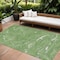 Homeroots 9' X 12' Green Blue And Ivory Abstract Washable Indoor Outdoor Area Rug 601054 - alternate 1