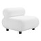 Homeroots 31" White And Black Corduroy And Upholstered Side Chair 564972 - alternate 1