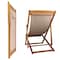 Lavish Home Beach Lounge Chair Adjustable Height Reclining Sling Chair Portable Wood Folding Chair 50-LG1512 - alternate 9