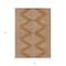 Homeroots 5' X 8' Copper And Beige Geometric Washable Indoor Outdoor Area Rug 598611 - alternate 5