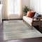 Homeroots 5' X 8' Khaki Tan And Beige Striped Washable Indoor Outdoor Area Rug 588059 - alternate 8