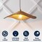 Jonathan Y Miko 24.5" Modern Coastal Organic Curve Rattan LED Pendant, Natrual Brown/Brass Gold JYL1606A - alternate 8