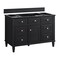 James Martin Vanities Lorelai 48" Single Vanity, Black Onyx, w/ 3 CM Siberian Silestone Top 424-V48-BKO-3SFR - alternate 7