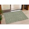 Homeroots 3' X 5' Sage Gray And Ivory Polka Dot Washable Indoor Outdoor Area Rug 599076 - alternate 1