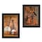 Homeroots Set Of Two Music or Nevermore 2 Black Framed Print Wall Art, 2PK 406210 - alternate 1