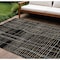 Homeroots 8' X 10' Black Ivory And Brown Striped Washable Indoor Outdoor Area Rug 597376 - alternate 1