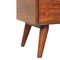 Homeroots 24" Chestnut Solid Wood Oval Top One Drawer Nightstand 651601 - alternate 13