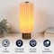 Jonathan Y Banks 15.75" Modern Minimalist Paper Pleated Column Accent LED Table Lamp, Natural JYL9105B - alternate 7