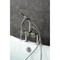 Kingston Brass 7" Center Deck-Mount Clawfoot Tub Faucet with Knurled Handle and Hand Shower, Brushed Nickel AE8108RKX - alternate 4