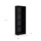 Homeroots 71" Black Five Tier Bookcase with Two doors 546341 - alternate 11