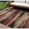 Homeroots 10' X 14' Brown Beige And Burgundy Abstract Washable Indoor Outdoor Area Rug 612532 - alternate 1