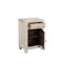 Homeroots 30" Distressed White One Drawer Carved Floral Solid Wood Nightstand 521198 - alternate 16