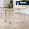 Flash Furniture Commercial Adjustable Height Rectangular Activity Table - Locking Casters-LT NAT XU-A2460-REC-LTNAT-T-A-CAS-GG - alternate 9