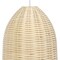 Homeroots White Simple Rattan Ceiling Light With Natural Shades 651669 - alternate 3