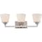 Nuvo Mobili 3 Light Vanity Fixture Satin White Glass Brushed Nick 60-5453 - alternate 3