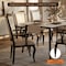 Leisuremod Madera High Back Leather Dining Chair, Wood-Look Aluminum Base MCAWNC-18PW - alternate 9