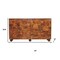 Homeroots 36in Chestnut Solid Wood Carved Geometric Accent Cabinet With Four Doors 654278 - alternate 8