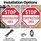 Signmission Stop Construction Area, 10 Inch X 10 Inch, Aluminum Metal Signs OC-A-10-43 - alternate 5