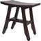 Homeroots 18" Dark Brown Teak Rectangular Shower Bench 376661 - alternate 6