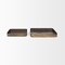 Homeroots Set of Two Yellow Metal Handmade Serving Tray 609094 - alternate 7